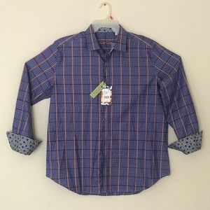 ROBERT GRAHAM Bitterroot Blue Purple Plaid Shirt